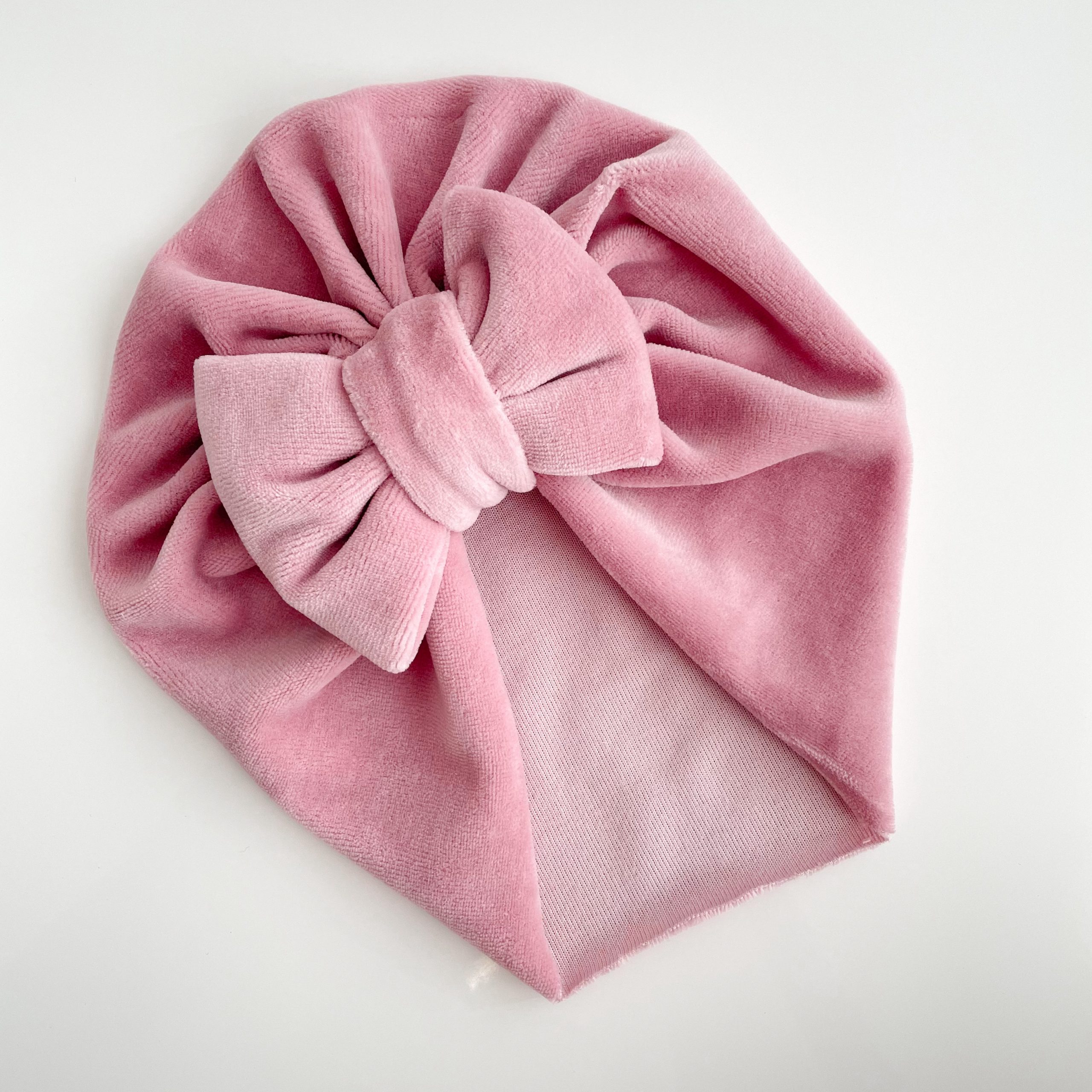 Turban fleur pour poupée / Lin - Le béguin de Charlie